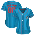 personalized miami marlins stripe pattern blue jersey best selling