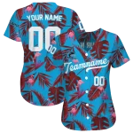 personalized miami marlins tropical flamingo blue jersey best selling