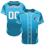 personalized miami marlins wavy flow blue jersey best selling