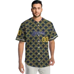 personalized milwaukee brewers chevron interlock navy blue jersey best selling