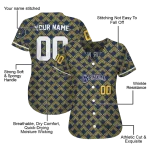 personalized milwaukee brewers chevron interlock navy blue jersey best selling