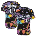 personalized milwaukee brewers paint splatter black jersey best selling