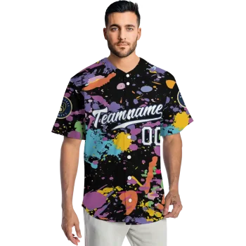 personalized milwaukee brewers paint splatter black jersey fashion forward