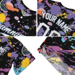 personalized milwaukee brewers paint splatter black jersey best selling