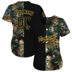 personalized milwaukee brewers tropical foliage black jersey best selling