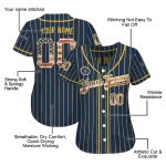 personalized milwaukee brewers vertical stripes navy blue jersey best selling