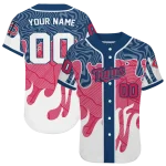 personalized minnesota twins pattern drip navy white jersey best selling