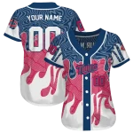 personalized minnesota twins pattern drip navy white jersey best selling