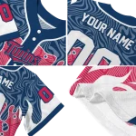 personalized minnesota twins pattern drip navy white jersey best selling