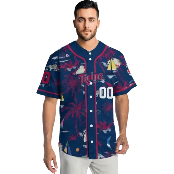 personalized minnesota twins sailboat island navy jersey fashion forward