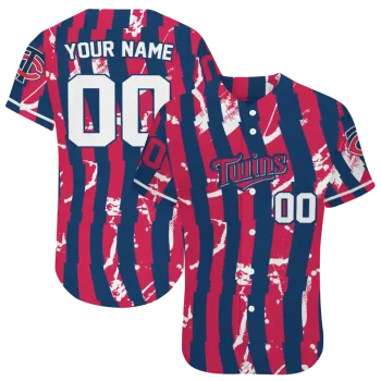 personalized minnesota twins stripe paint navy jersey best selling