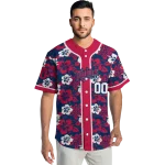 personalized minnesota twins tropical hibiscus red jersey best selling