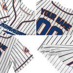 personalized new york mets pinstripe lines white jersey best selling