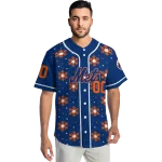 personalized new york mets snowflake festive blue jersey best selling