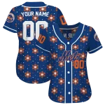 personalized new york mets snowflake festive blue jersey best selling