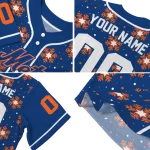 personalized new york mets snowflake festive blue jersey best selling