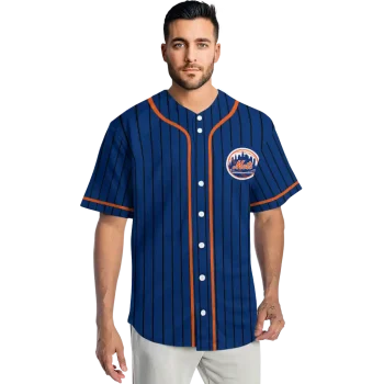 personalized new york mets stripe pattern blue jersey fashion forward