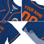 personalized new york mets stripe pattern blue jersey best selling