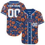 personalized new york mets tropical hibiscus seashells blue jersey best selling