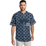 personalized new york yankees chevron interlock navy jersey best selling