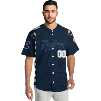 personalized new york yankees chevron rhythm navy jersey fashion forward