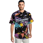 personalized new york yankees paint splatter black jersey best selling