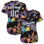 personalized new york yankees paint splatter black jersey best selling