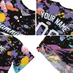 personalized new york yankees paint splatter black jersey best selling