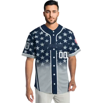 personalized new york yankees star burst gray jersey fashion forward