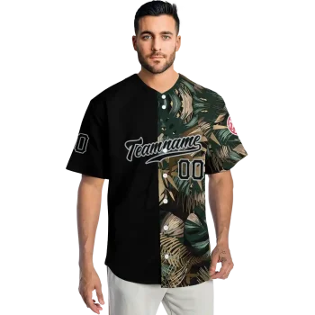 personalized new york yankees tropical foliage black jersey fashion forward