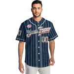 personalized new york yankees vertical stripes navy jersey best selling