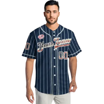 personalized new york yankees vertical stripes navy jersey fashion forward