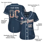 personalized new york yankees vertical stripes navy jersey best selling