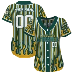 personalized oakland athletics blazing stripes green jersey best selling