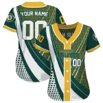 personalized oakland athletics curved stripes green white jersey best selling