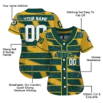 personalized oakland athletics edgy stripes green jersey best selling