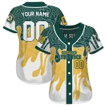 personalized oakland athletics pattern drip green white jersey best selling
