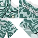 personalized oakland athletics psychedelic curves green jersey best selling