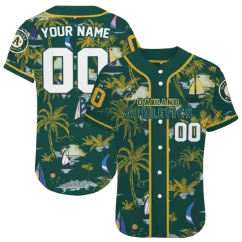 personalized oakland athletics sailboat island green jersey best selling
