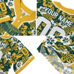 personalized oakland athletics tropical hibiscus gold jersey best selling