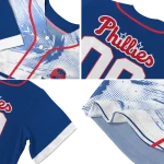 personalized philadelphia phillies arrow fade blue white jersey best selling