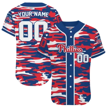 personalized philadelphia phillies camo splash blue jersey best selling