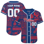 personalized philadelphia phillies pineapple palm geo blue jersey best selling