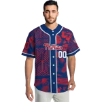 personalized philadelphia phillies pineapple palm geo blue jersey best selling