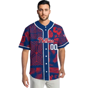 personalized philadelphia phillies pineapple palm geo blue jersey fashion forward