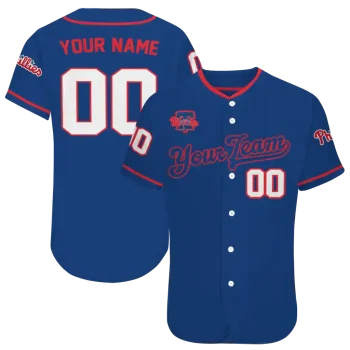 personalized philadelphia phillies plain classic blue jersey best selling