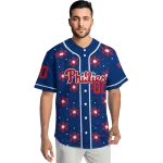 personalized philadelphia phillies snowflake festive blue jersey best selling