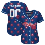 personalized philadelphia phillies snowflake festive blue jersey best selling