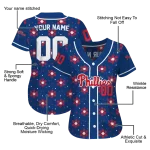 personalized philadelphia phillies snowflake festive blue jersey best selling