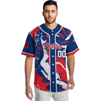 personalized philadelphia phillies splash swirl blue jersey fashion forward